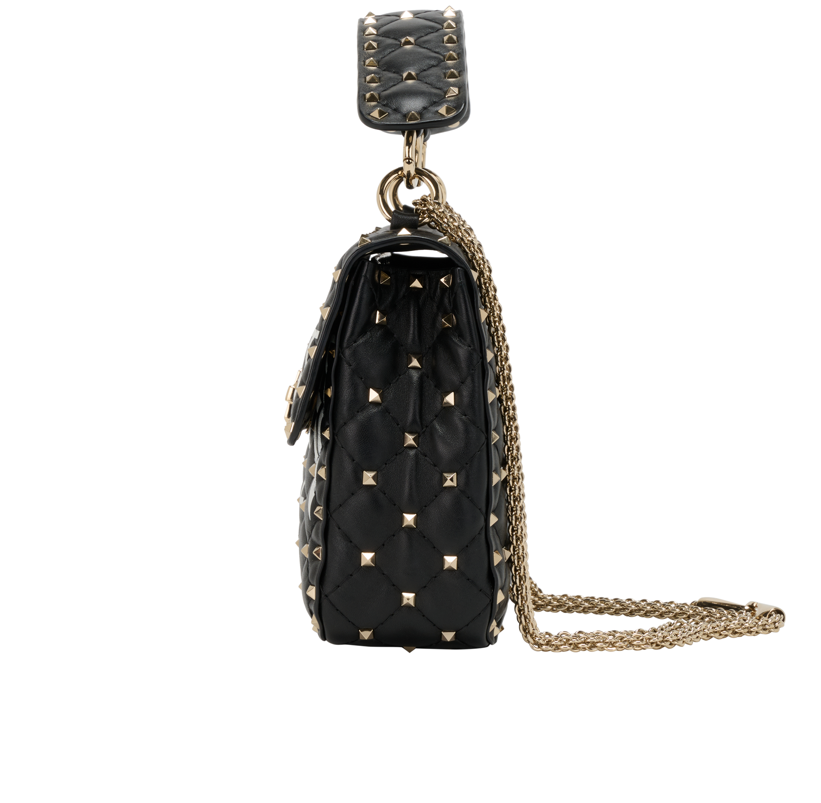 Rockstud, &pound;1,110, Handbags, Black, Leather, Bottom view